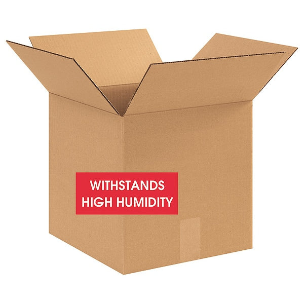 Weather Resistant Corrugated Boxes, V3C, 12" x 12" x 12", Kraft, 20/Bundle