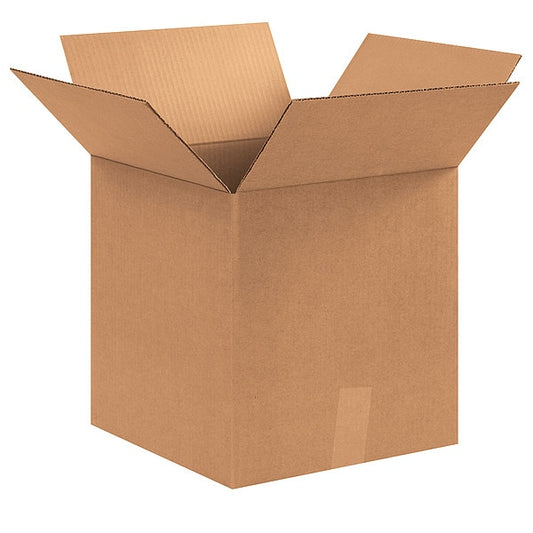 Corrugated Boxes, 12" x 12" x 13", Kraft, 25/Bundle
