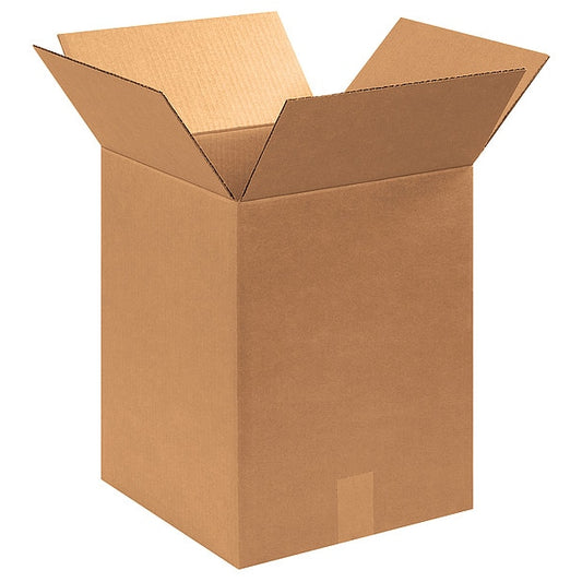Corrugated Boxes, 13" x 13" x 17", Kraft, 25/Bundle