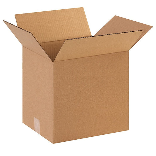 Corrugated Boxes, 12" x 10" x 12", Kraft, 25/Bundle