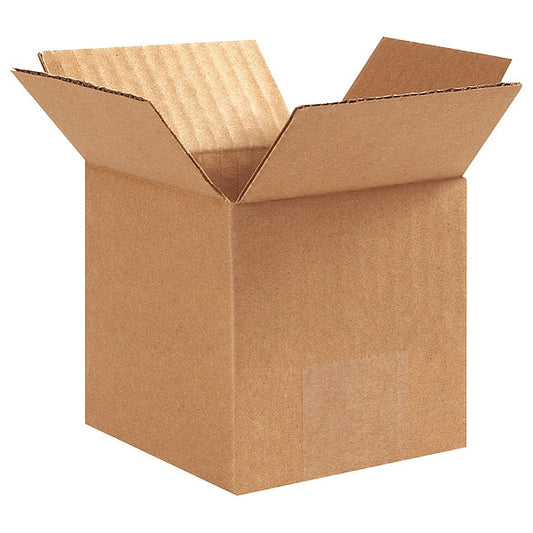 Corrugated Boxes, 3" x 3" x 3", Kraft, 25/Bundle