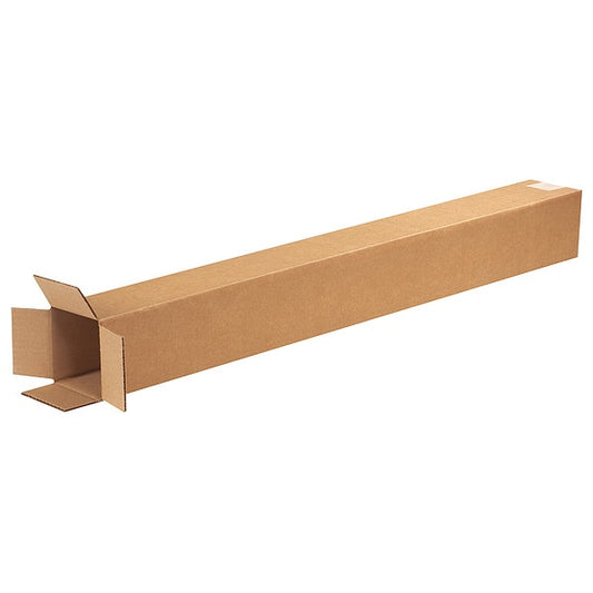 Tall Corrugated Boxes, 5" x 5" x 36", Kraft, 25/Bundle