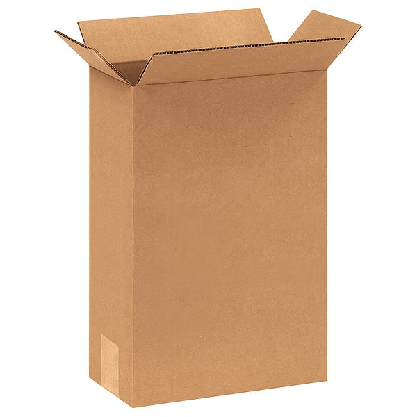 Corrugated Boxes, 8" x 4" x 12", Kraft, 25/Bundle