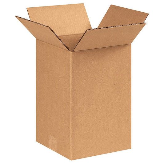 Corrugated Boxes, 8" x 8" x 11", Kraft, 25/Bundle