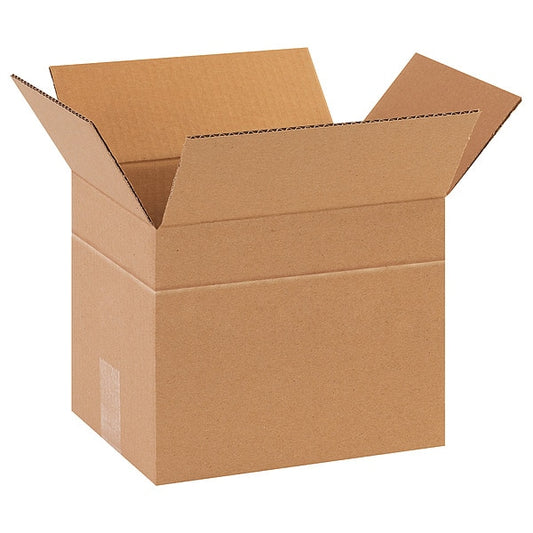 Multi-Depth Corrugated Boxes, 10" x 8" x 8", Kraft, 25/Bundle