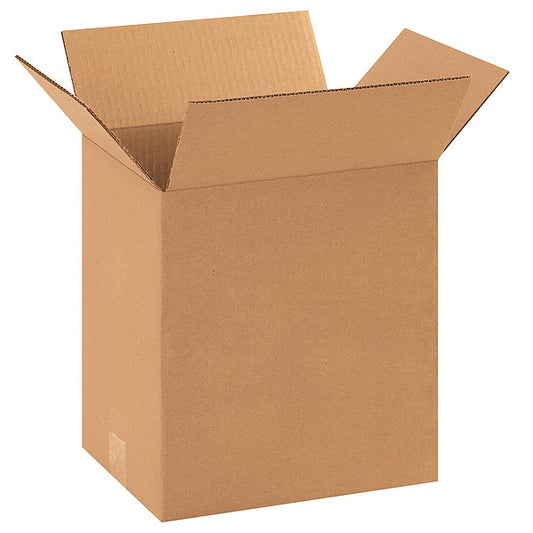 Corrugated Boxes, 10" x 8" x 12", Kraft, 25/Bundle