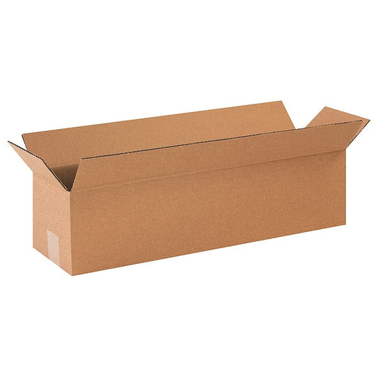 Long Corrugated Boxes, 12" x 3" x 3", Kraft, 25/Bundle