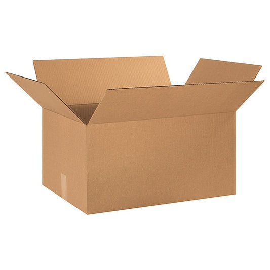 Corrugated Boxes, 24" x 16" x 12", Kraft, 10/Bundle