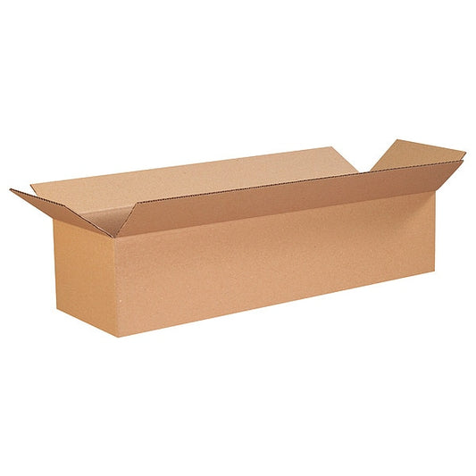 Long Corrugated Boxes, 26" x 6" x 6", Kraft, 25/Bundle