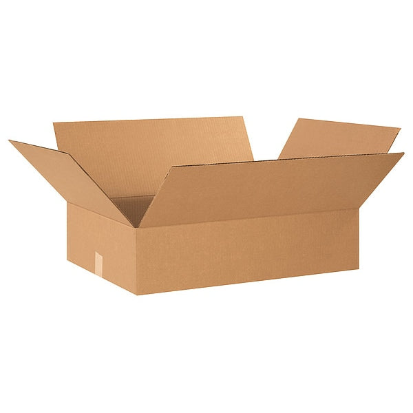 Flat Corrugated Boxes, 24" x 18" x 6", Kraft, 20/Bundle
