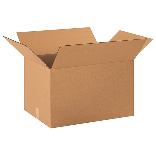 Corrugated Boxes, 22" x 16" x 14", Kraft, 20/Bundle