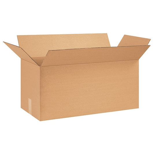 Corrugated Boxes, 24" x 10" x 12", Kraft, 25/Bundle