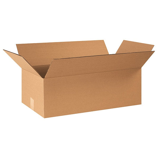 Corrugated Boxes, 24" x 12" x 8", Kraft, 25/Bundle