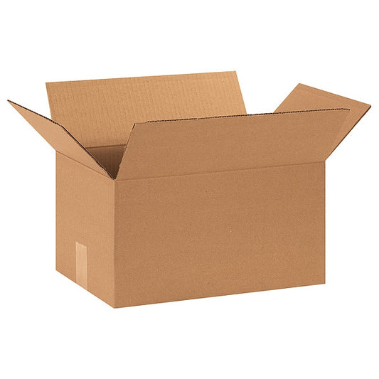 Corrugated Boxes, 15" x 9" x 8", Kraft, 25/Bundle