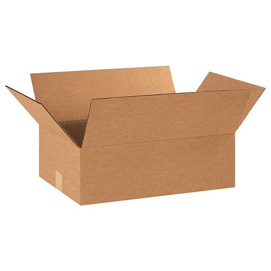 Corrugated Boxes, 17" x 12" x 6", Kraft, 25/Bundle