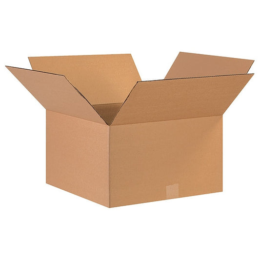 Corrugated Boxes, 17" x 17" x 10", Kraft, 25/Bundle