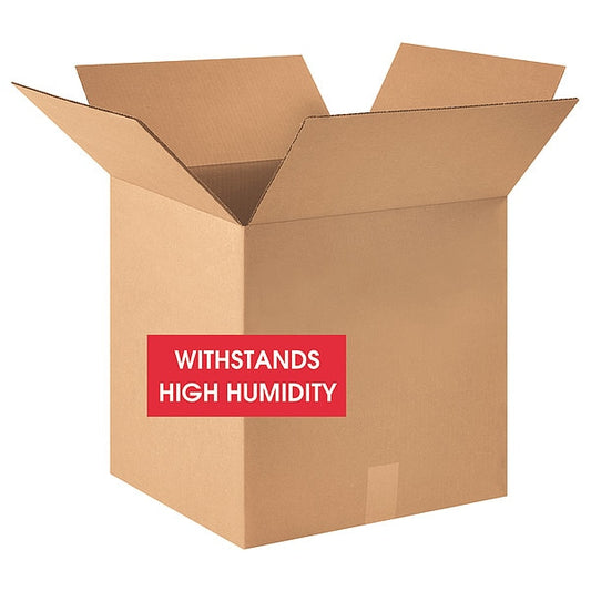 Weather Resistant Corrugated Boxes, V3C, 18" x 18" x 18", Kraft, 10/Bundle