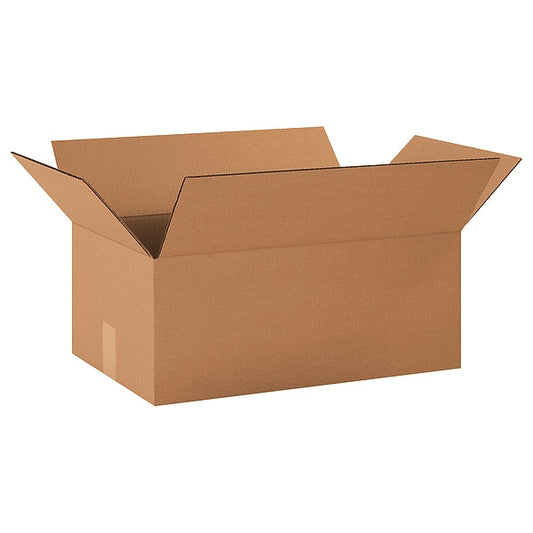 Corrugated Boxes, 19" x 12" x 7", Kraft, 25/Bundle