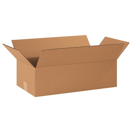 Corrugated Boxes, 22" x 12" x 8", Kraft, 25/Bundle