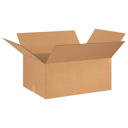 Corrugated Boxes, 26" x 20" x 12", Kraft, 15/Bundle