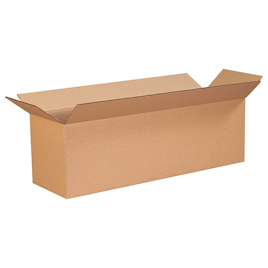 Long Corrugated Boxes, 28" x 10" x 10", Kraft, 25/Bundle