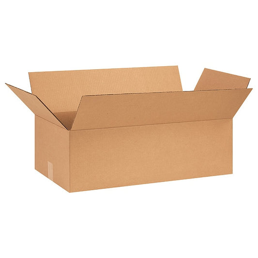 Corrugated Boxes, 28" x 12" x 8", Kraft, 25/Bundle