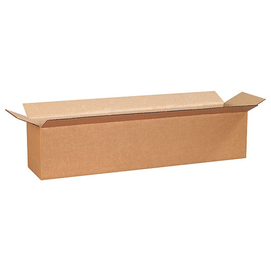 Long Corrugated Boxes, 28" x 6" x 6", Kraft, 20/Bundle