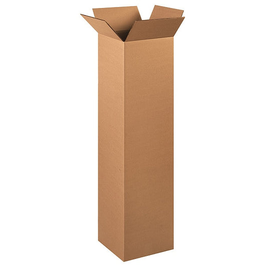 Double Wall Boxes, 12" x 12" x 48", Kraft, 10/Bundle