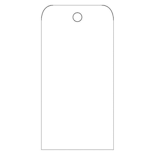 Blank Tag White, Pk25
