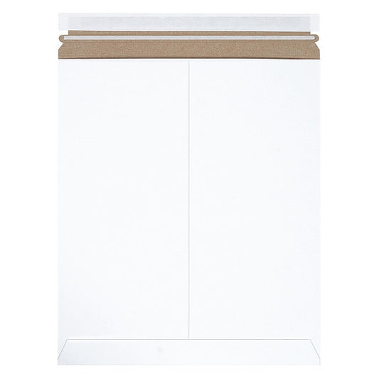 Self-Seal Flat Mailers, 12 3/4" x 15", White, 100/Case