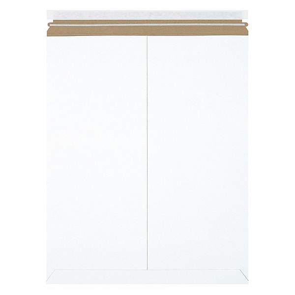 Self-Seal Flat Mailers, 17" x 21", White, 100/Case