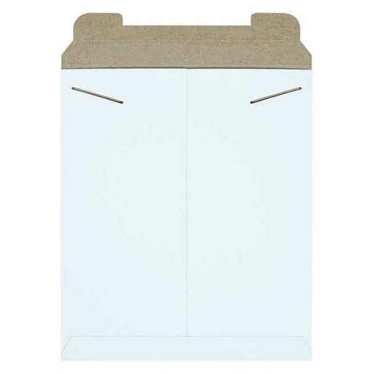 Flat Mailers, 12-3/4" x 15", White, 100/Case