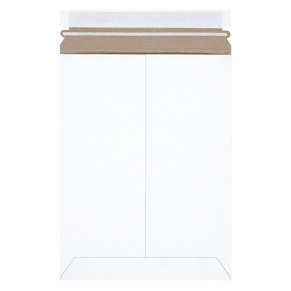 Self-Seal Flat Mailers, 9" x 11 1/2", White, 100/Case