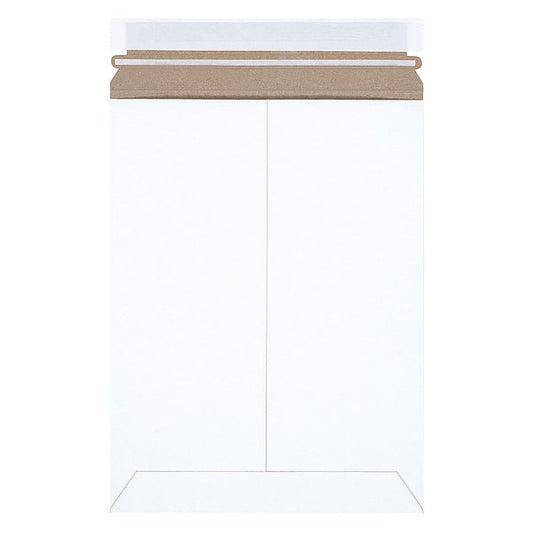 Self-Seal Flat Mailers, 9" x 11 1/2", White, 100/Case
