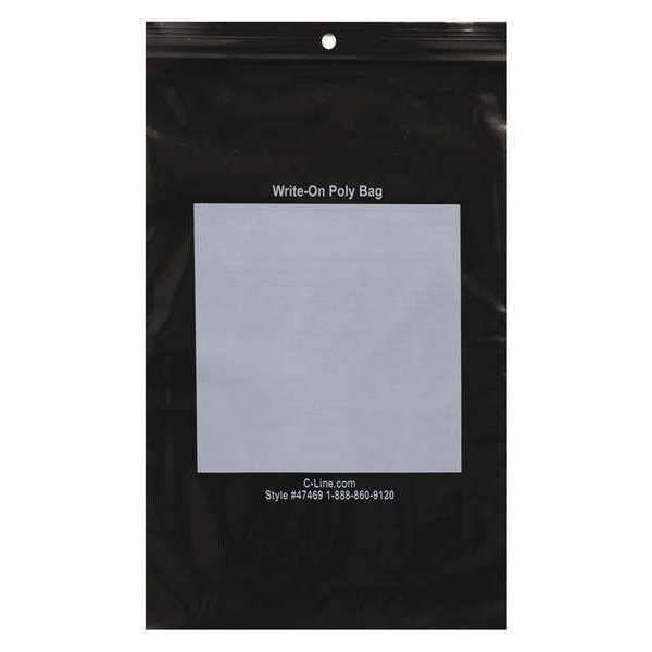 Recloseable Poly Bags, 6" x 9", Black, 1000 PK