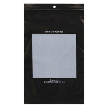 Recloseable Poly Bags, 6" x 9", Black, 1000 PK