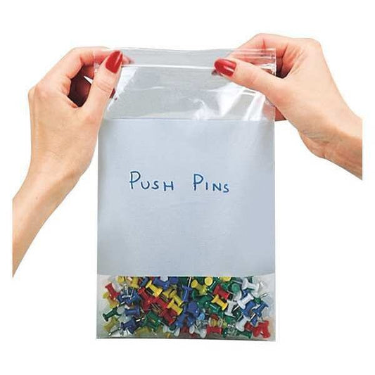 3" x 5" Reclosable Write-On Bags, PK 1000