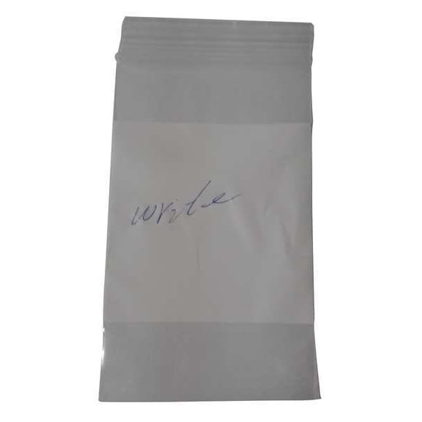 Reclosable Poly Bag, Zip Seal, 9 in L, 6 in W, 4 mil Thick, Low Density Polyethylene (LDPE), Clear