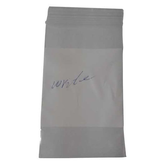 Reclosable Poly Bag, Zip Seal, 9 in L, 6 in W, 4 mil Thick, Low Density Polyethylene (LDPE), Clear
