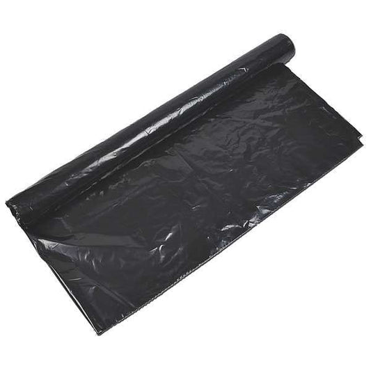 Poly Sheeting, 72 in W x 72 in L, 200 ga, Black