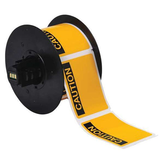 Label, Black/Yellow, Labels/Roll: 300