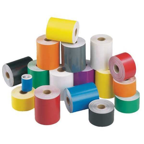 Cont Tape, 2" W x 10 ft. L, Vinyl, Wh