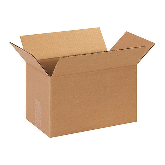 Corrugated Boxes, 13" x 8" x 6", Kraft, 25/Bundle