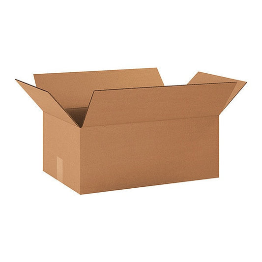 Corrugated Boxes, 20" x 12" x 7", Kraft, 25/Bundle