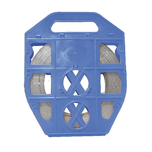 Stainless Steel Band 5/8"X0.030"X100Ft, Blue Plastic Dispenser