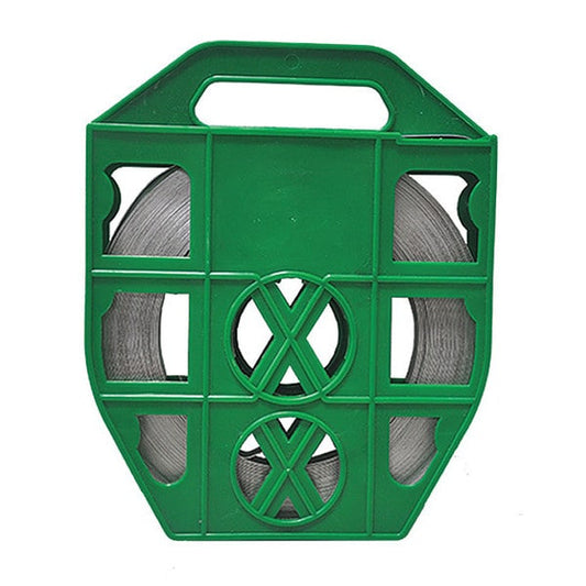 Stainless Steel Band 5/8"X0.030"X100Ft, Green Plastic Dispenser