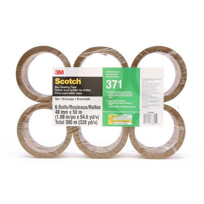 Carton Tape, Polypropyln, Tan, 48mmx50m, PK6