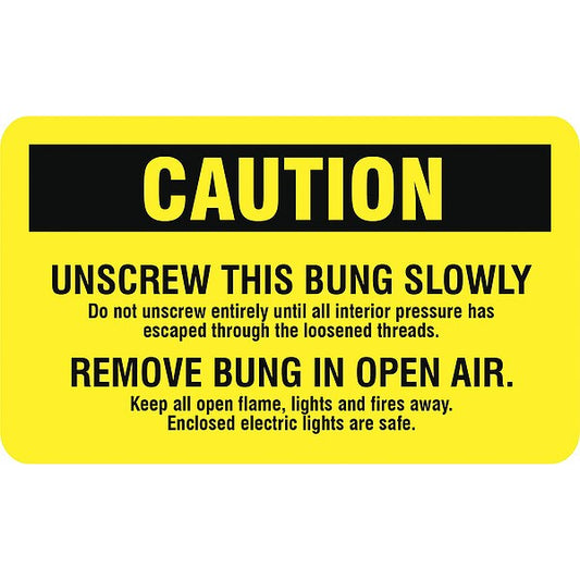 Caution Dot Label Black/Yellow, 3x3", Ninyl, Pk25