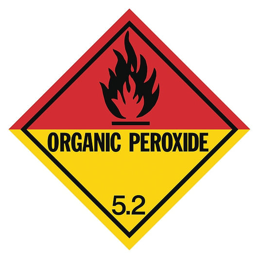 DOT Label, 4 In. H, Organic Peroxide, PK25