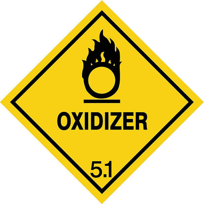 DOT Label, Oxidizer, 4 In. W, 4 In. H, PK500